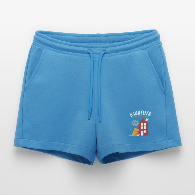 Construction Workers House Construction Construction Craftsmen Organic Relaxed Cropped Shorts Made in EU