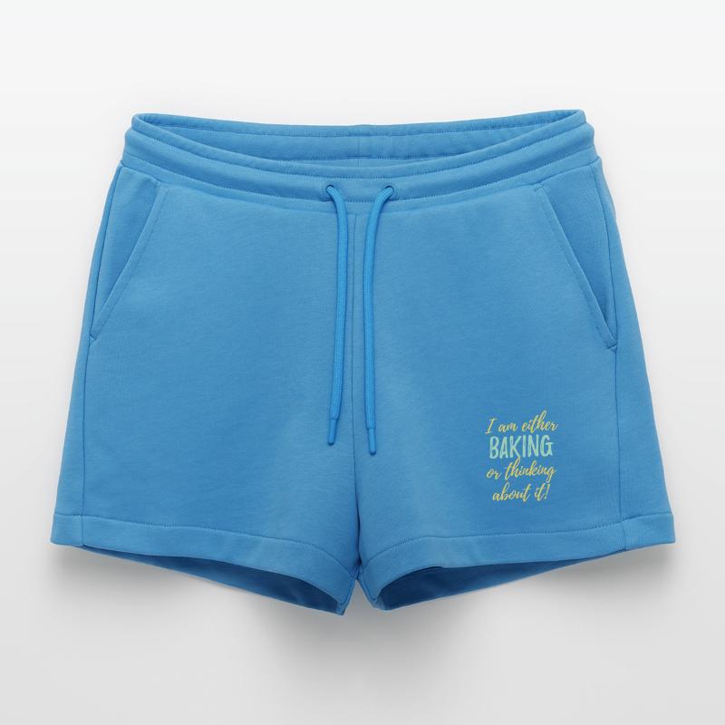 I Am Either Baking or Thinking About It  Organic Relaxed Cropped Shorts Made in EU