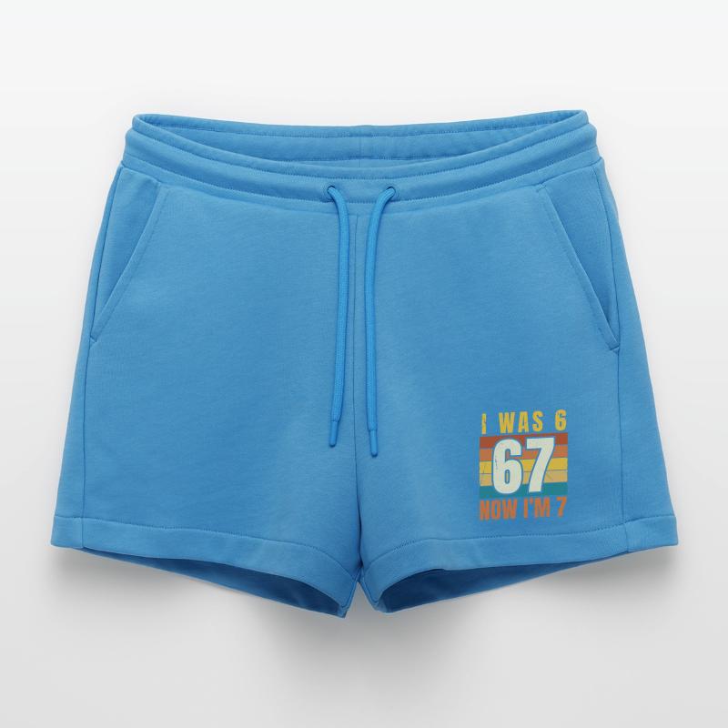 J’avais 6 ans, maintenant j’ai 7 ans d’anniversaire rétro Short bio décontracté court fabriqué en UE