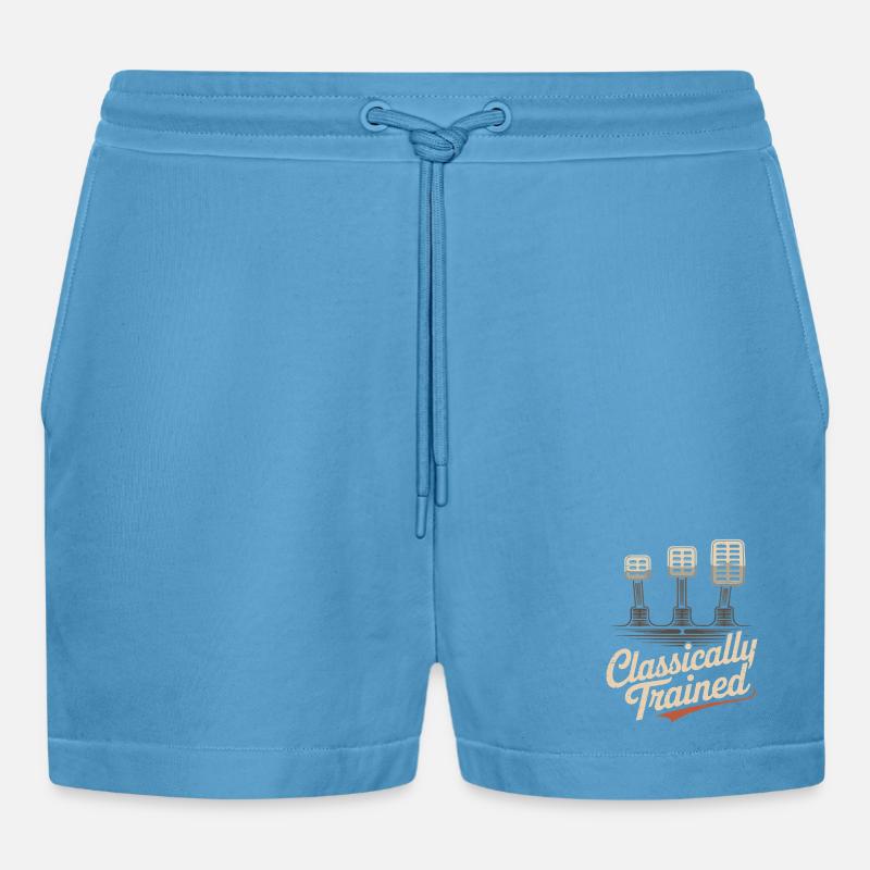 Classically Trained Petrolhead KFZ Mechaniker - Organic Relaxed Cropped Shorts Made in EU - Sol Blue