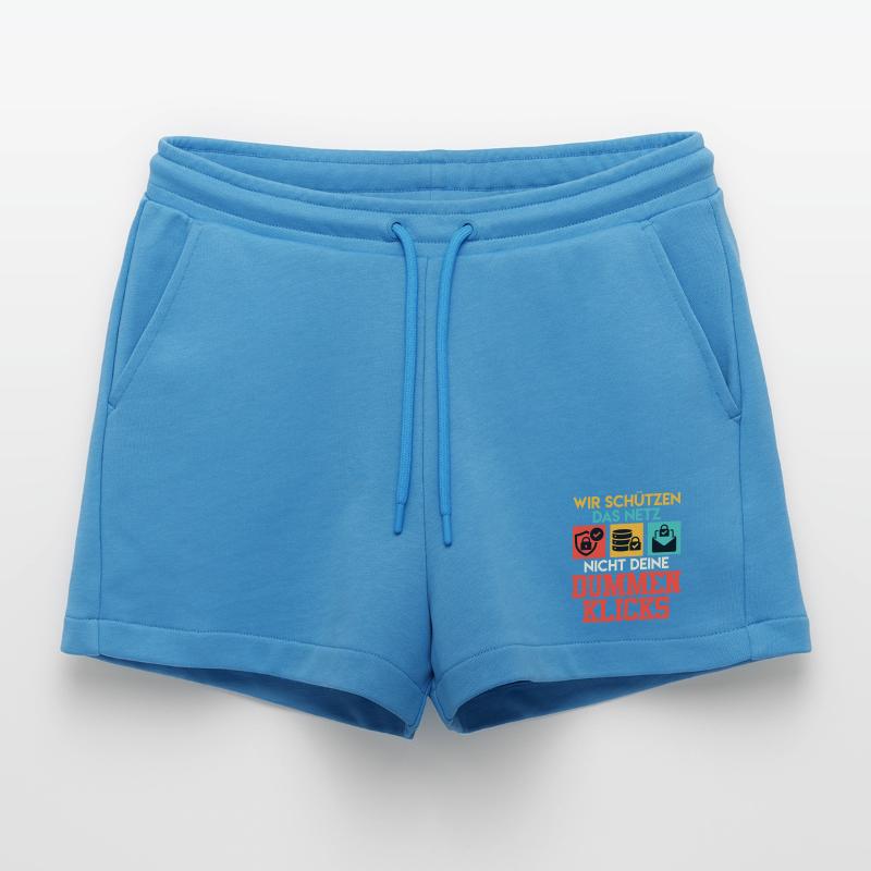 Coder WE DON'T USE THE NET YOUR STUPID CLICKS Organic Relaxed Cropped Shorts Made in EU