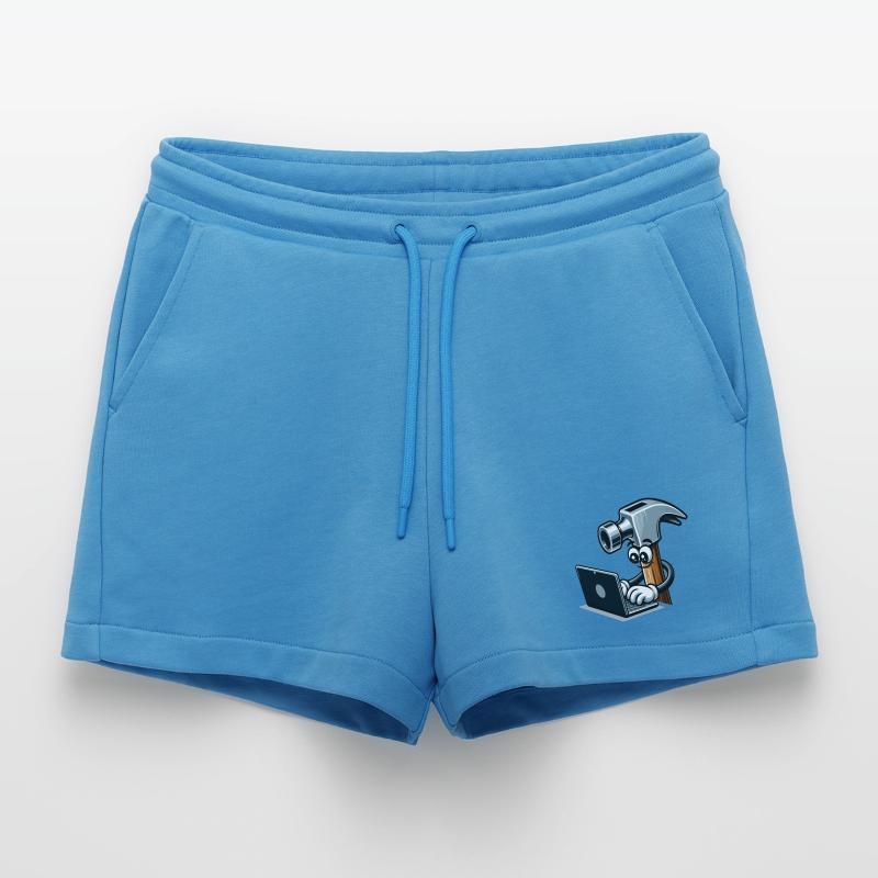 HammerCode: Werkzeug trifft Bits Organic Relaxed Cropped Shorts Made in EU