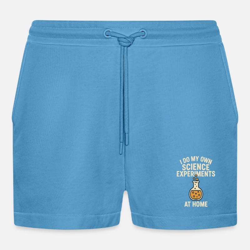 Eigenständige Wissenschaft Experimente Zu Hause - Organic Relaxed Cropped Shorts Made in EU -  Sol Blue