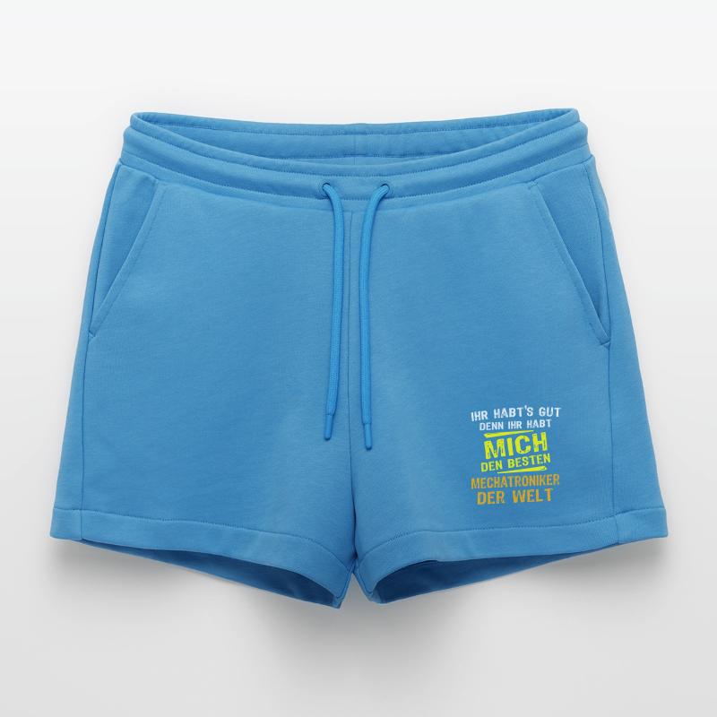 Mechatronics Technician Gift Organic Relaxed Cropped Shorts Made in EU
