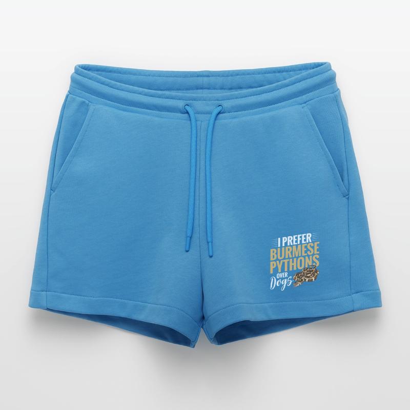  Burmese Python Stuff Reptile Foos Snake Owner Organic Relaxed Cropped Shorts Made in EU