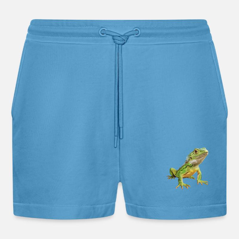 Eidechsen Eidechse - Organic Relaxed Cropped Shorts Made in EU -  Sol Blue