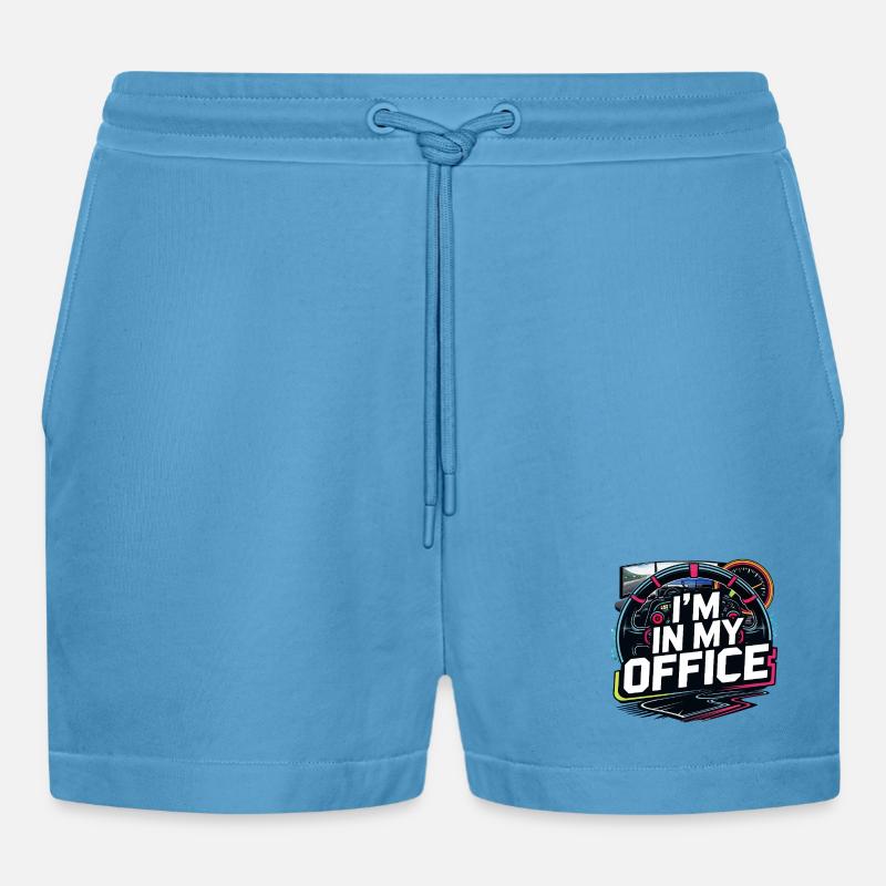 Je suis dans mon bureau - Short bio décontracté court fabriqué en UE -  Sol Blue