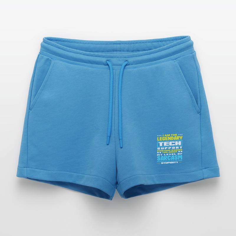 Legendary Tech Support Sarcasm IT Admin Organic Relaxed Cropped Shorts Made in EU