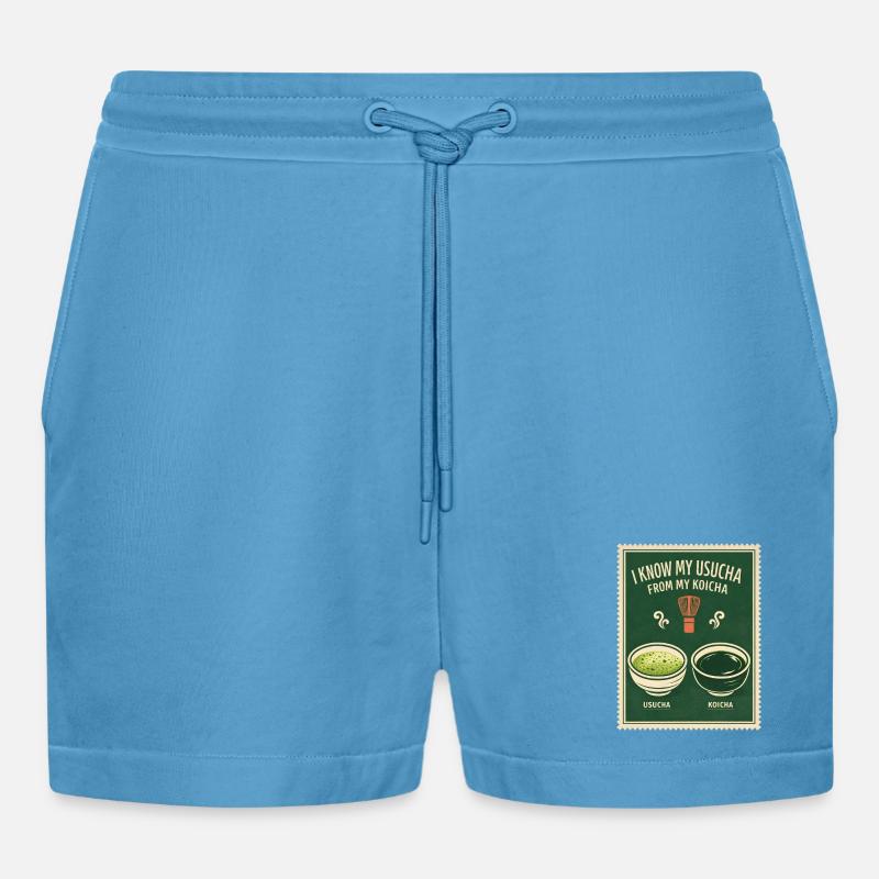 Usucha oder Koicha | Matcha Wissen - Organic Relaxed Cropped Shorts Made in EU -  Sol Blue