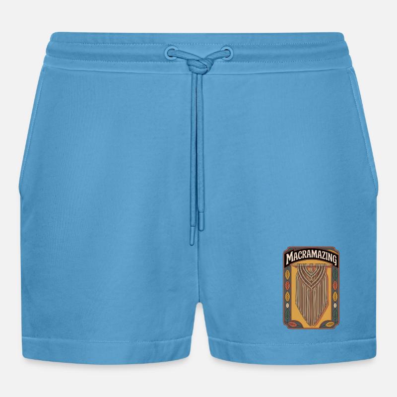 Makramee genial | Knotenkunst Boho - Organic Relaxed Cropped Shorts Made in EU -  Sol Blue