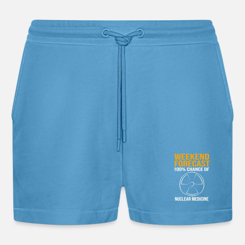 Nuklear Nuklearmedizin Atom Radiologie - Organic Relaxed Cropped Shorts Made in EU -  Sol Blue
