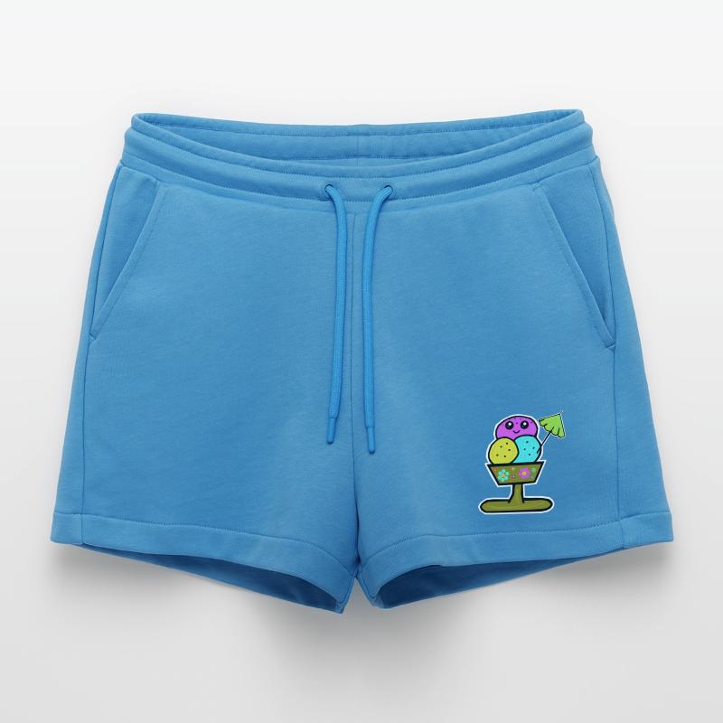 Glace colorée Sundae Glace Glace Glace Short bio décontracté court fabriqué en UE