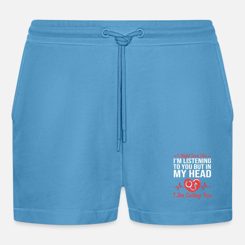 Medizin Programmierer Medizinischer Coder - Organic Relaxed Cropped Shorts Made in EU -  Sol Blue