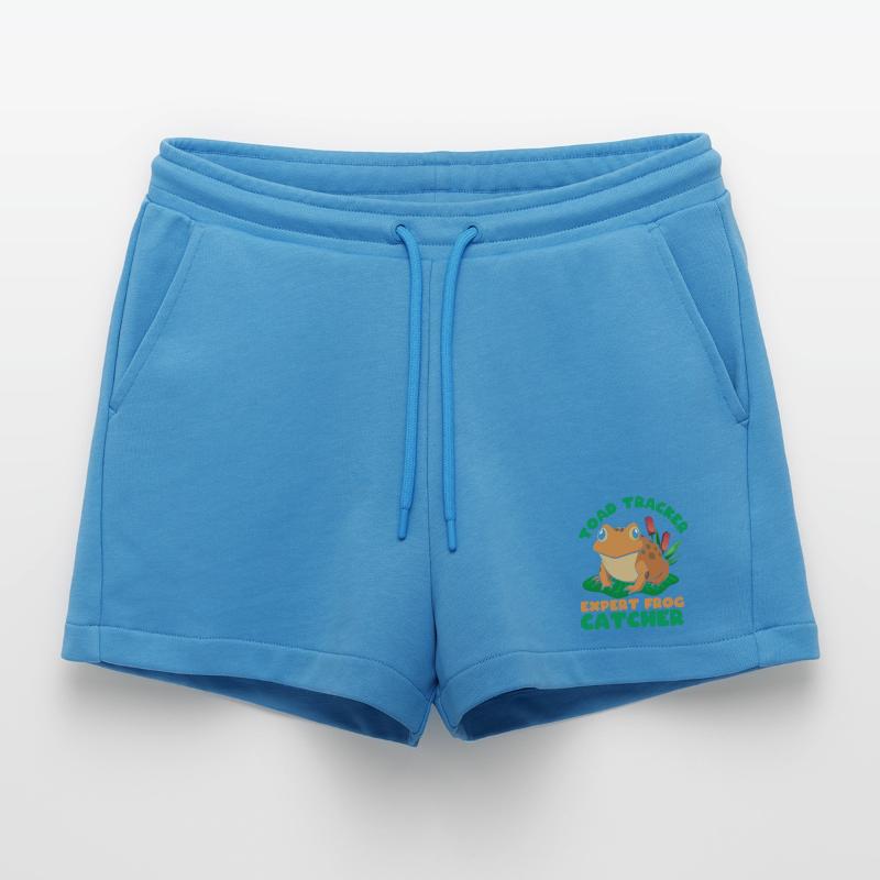 Frog Catcher Toad Tracker Expert Frog Organic Relaxed Cropped Shorts Made in EU