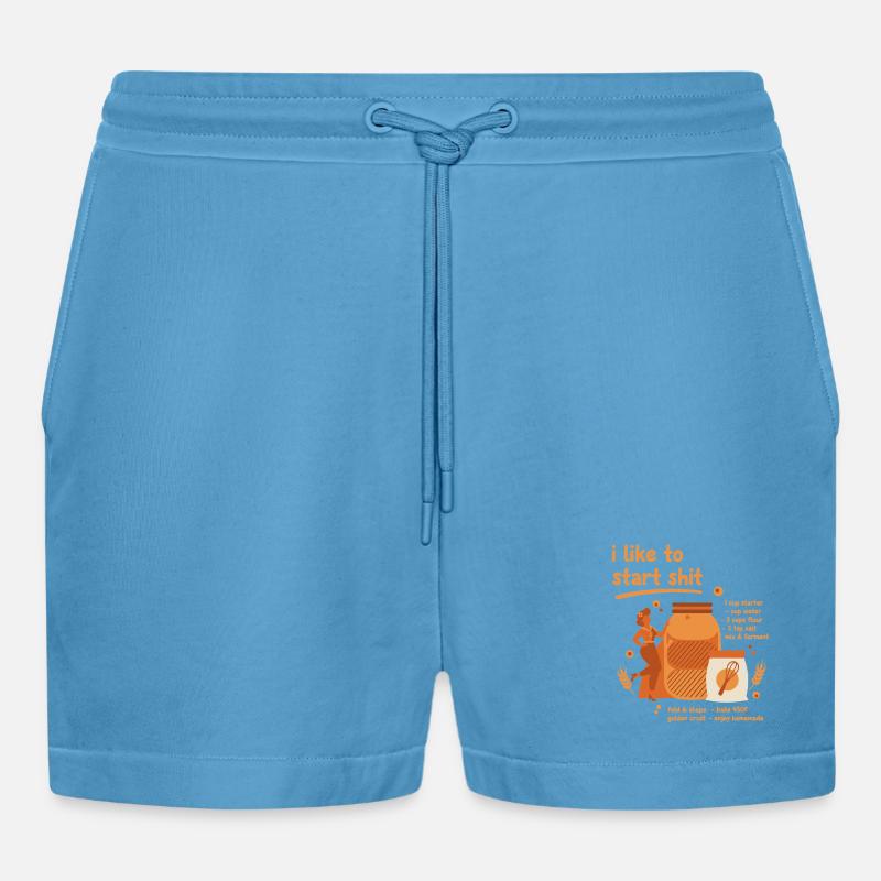 Sauerteigbrot Backbäcker Sauerteigstarter - Organic Relaxed Cropped Shorts Made in EU -  Sol Blue