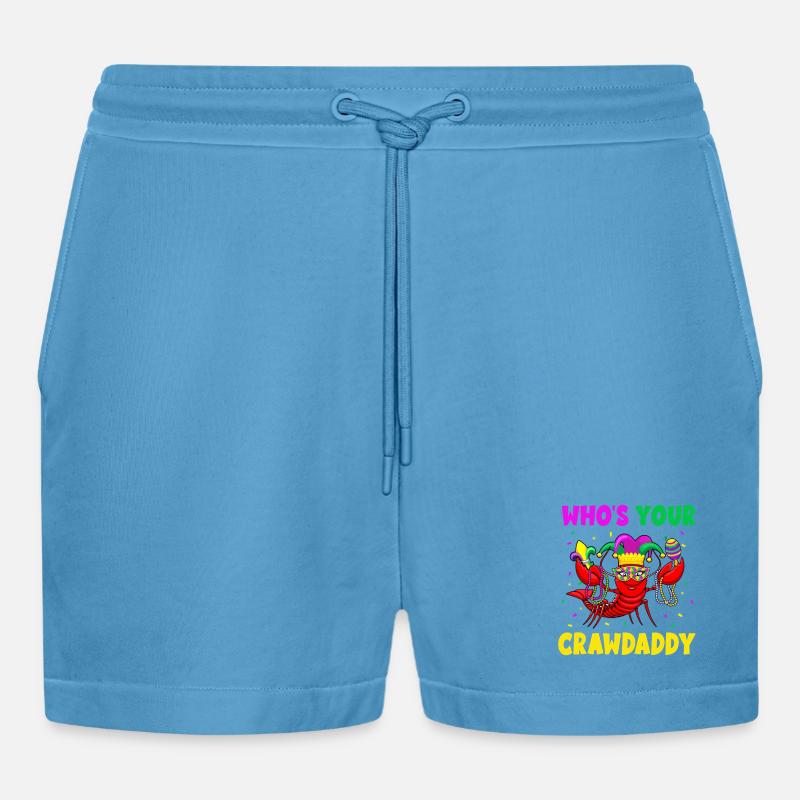 Masque de Mardi Gras Crawdaddy - Short bio décontracté court fabriqué en UE - Sol Blue