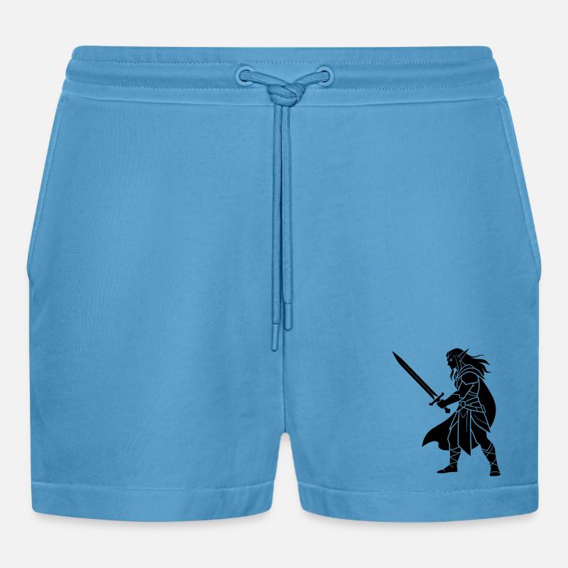 Dunkler Elf - Organic Relaxed Cropped Shorts Made in EU -  Sol Blue