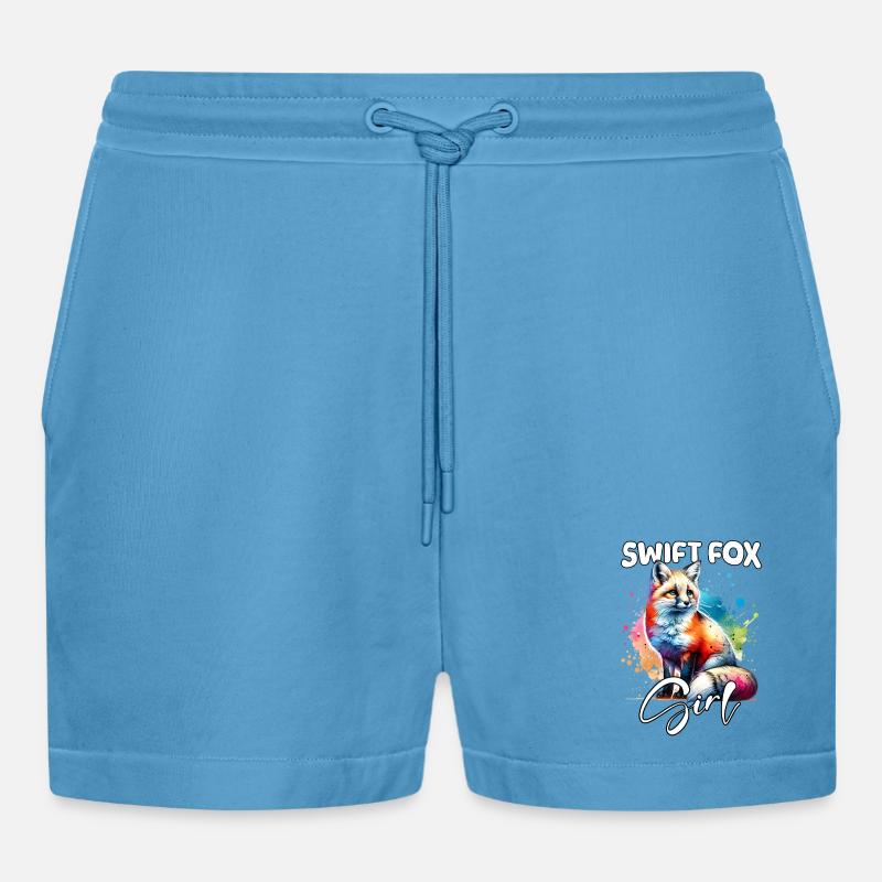 Swift Fox Mädchen Swiftfuchs - Organic Relaxed Cropped Shorts Made in EU - Sol Blue