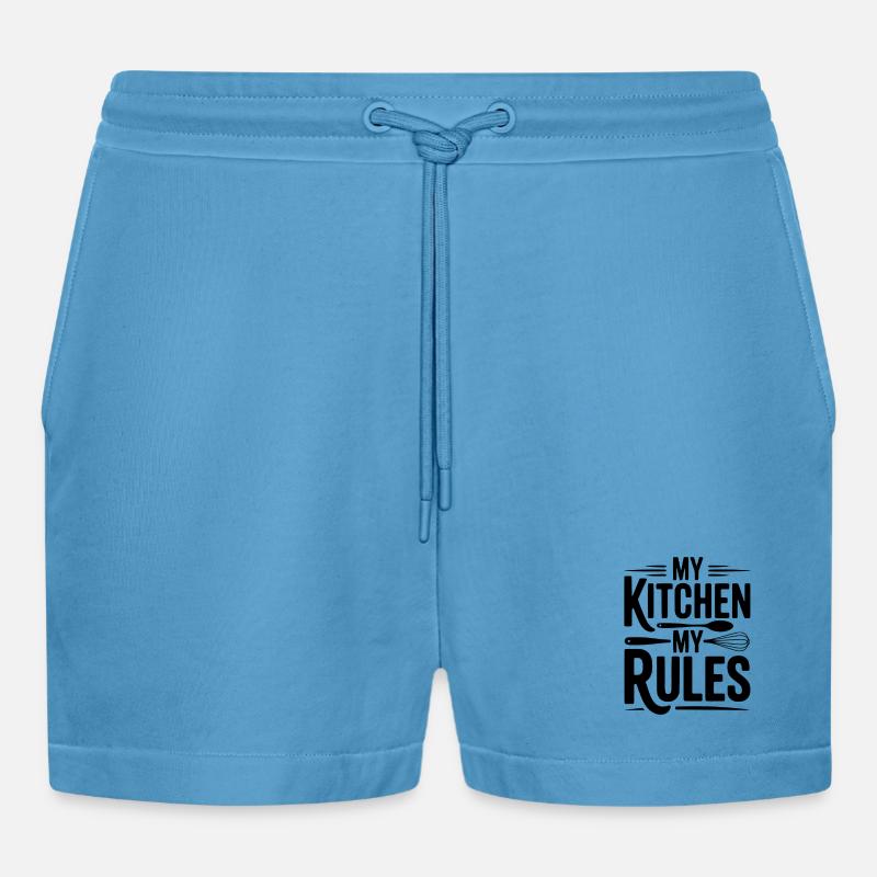 My Kitchen My Rules - Organic Relaxed Cropped Shorts Made in EU -  Sol Blue