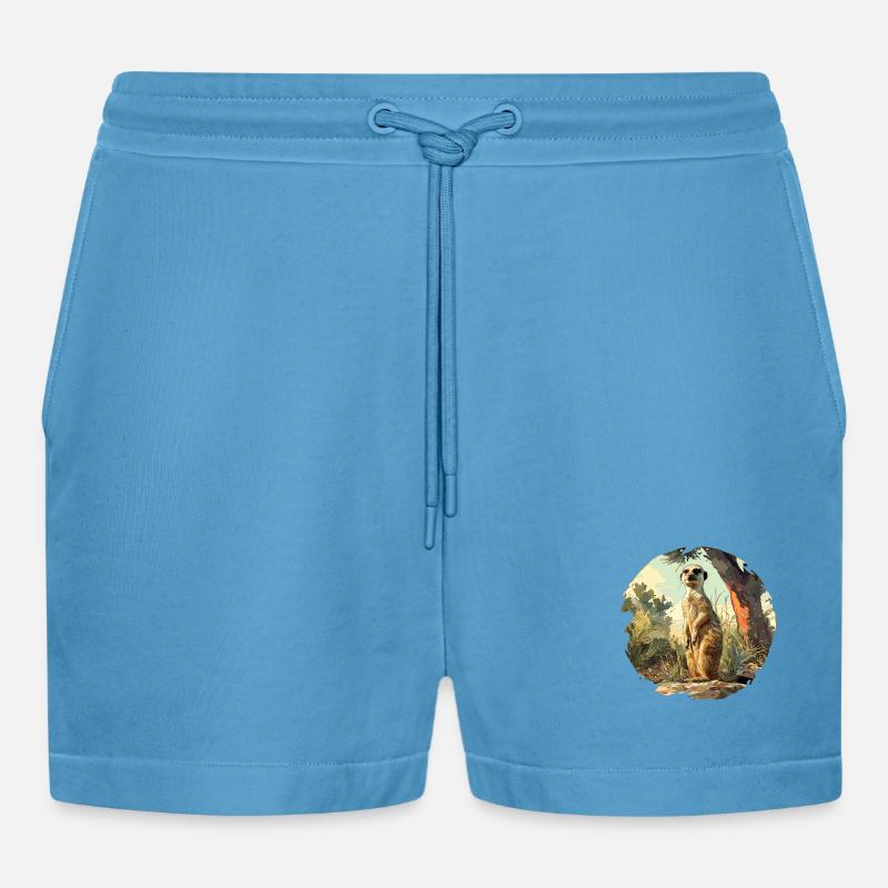 Suricate Erdmännchen - Short bio décontracté court fabriqué en UE -  Sol Blue