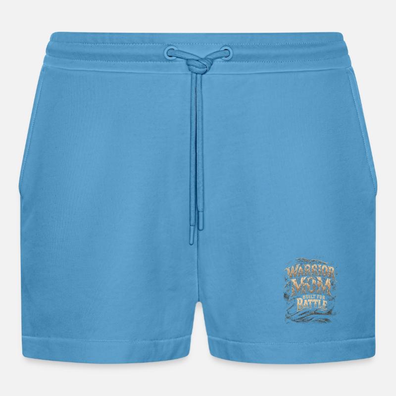 Krieger-Mutter - Organic Relaxed Cropped Shorts Made in EU - Sol Blue