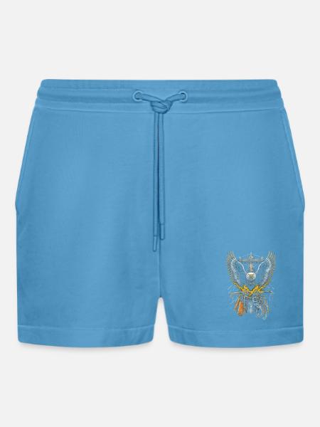 Leitungsmonteur Freileitungsmonteur - Organic Relaxed Cropped Shorts Made in EU - Sol Blue