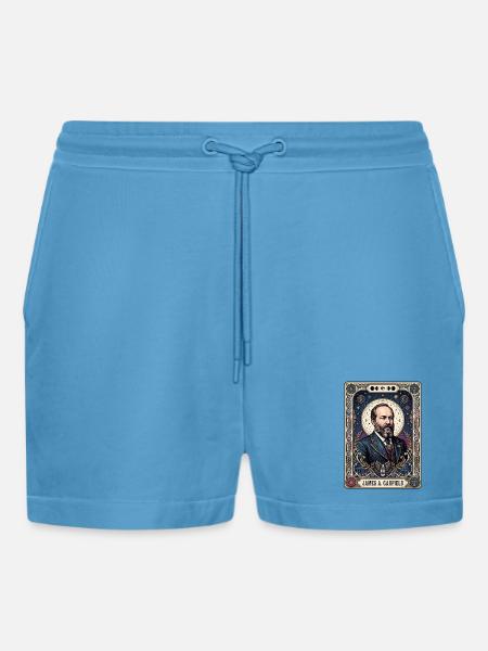 James A Tarotkarte - Organic Relaxed Cropped Shorts Made in EU - Sol Blue