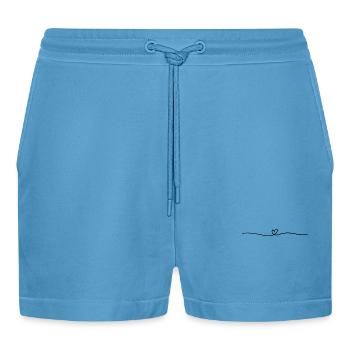 Einfach und süß Herz | Liebe - Organic Relaxed Cropped Shorts Made in EU -  Sol Blue - Vorne