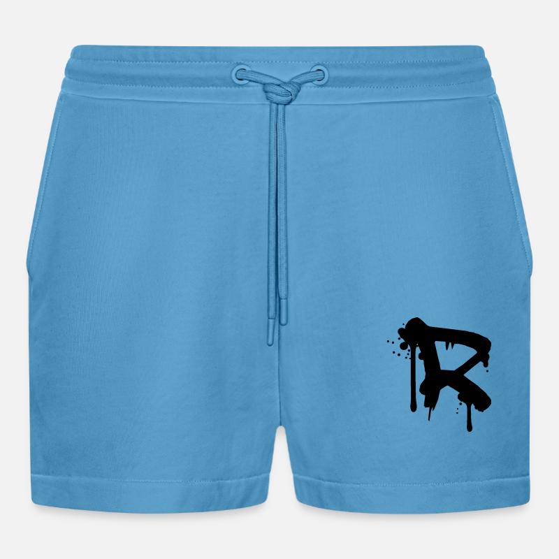 Graffiti R gouttes Farbklex spray - Short bio décontracté court fabriqué en UE -  Sol Blue