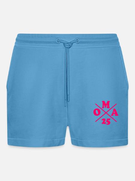 Oma 2025 - Organic Relaxed Cropped Shorts Made in EU -  Sol Blue
