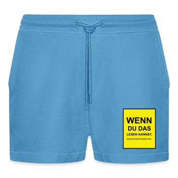 Si vous pouvez lire ceci - Short bio décontracté court fabriqué en UE -  Sol Blue - Devant