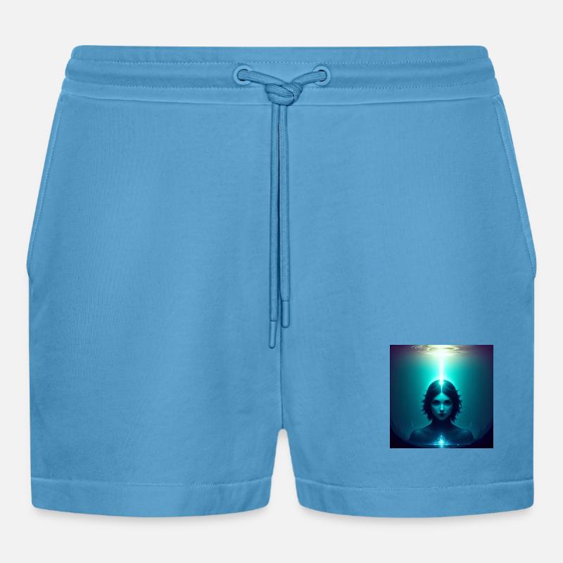 Ätherisches Frontlicht - Organic Relaxed Cropped Shorts Made in EU -  Sol Blue