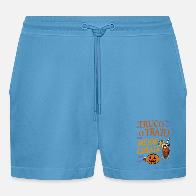 Süßes oder Saures Beste Cubata - Organic Relaxed Cropped Shorts Made in EU -  Sol Blue