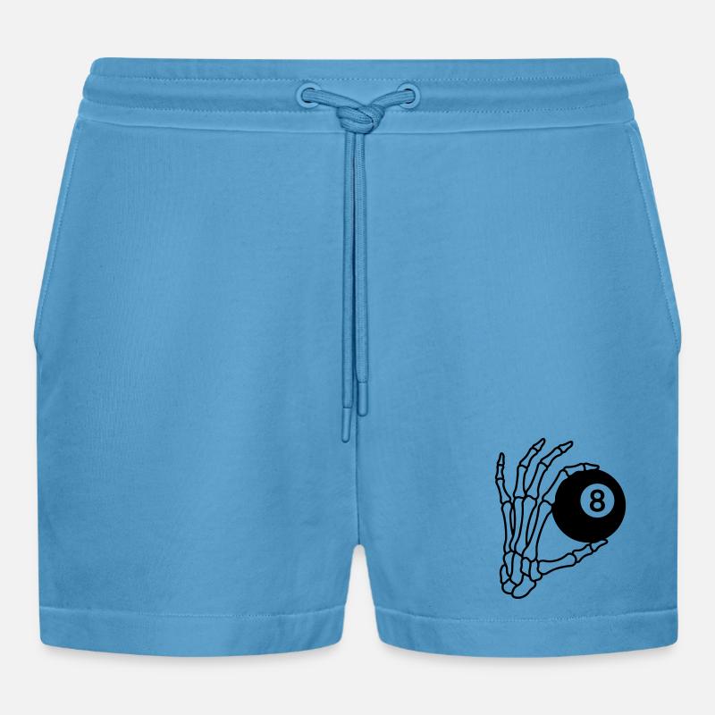 Billard - Organic Relaxed Cropped Shorts Made in EU -  Sol Blue