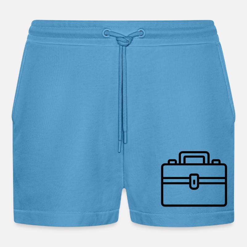 Toolbox - Organic Relaxed Cropped Shorts Made in EU - Sol Blue