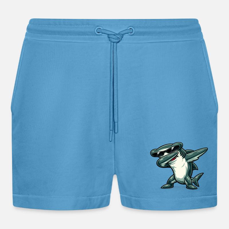 Requin-marteau à dabber - Short bio décontracté court fabriqué en UE - Sol Blue