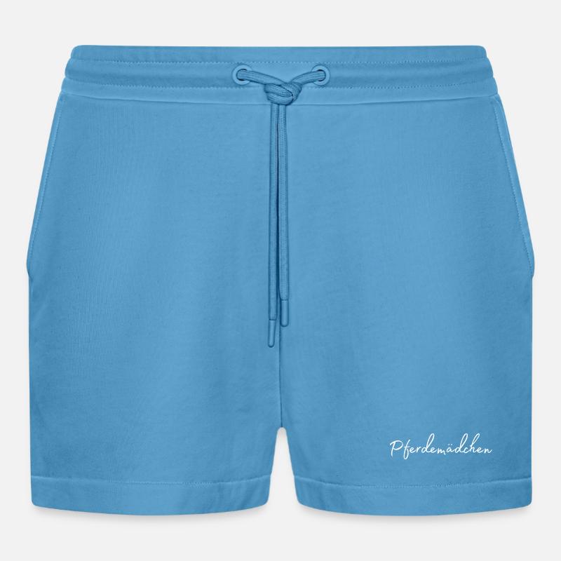 Pferdemädchen - Organic Relaxed Cropped Shorts Made in EU -  Sol Blue