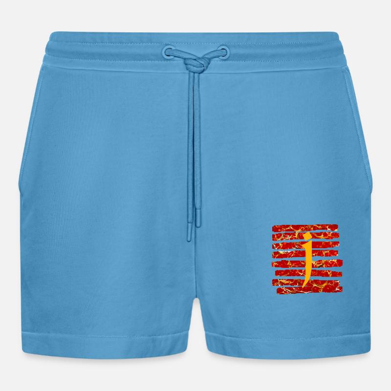 Bandes E 232 J - Short bio décontracté court fabriqué en UE - Sol Blue