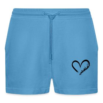 Schach Schachspieler schachmatt Schach-Liebe - Organic Relaxed Cropped Shorts Made in EU -  Sol Blue - Vorne