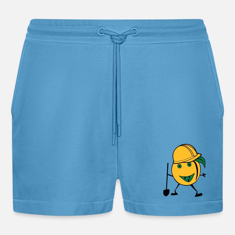 travailleur de la construction d'orange - Short bio décontracté court fabriqué en UE -  Sol Blue