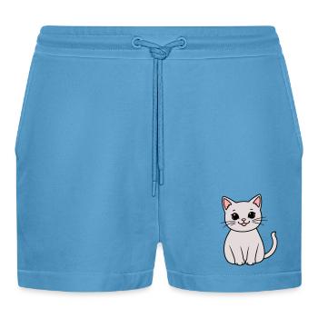 chaton gris - Short bio décontracté court fabriqué en UE -  Sol Blue - Devant