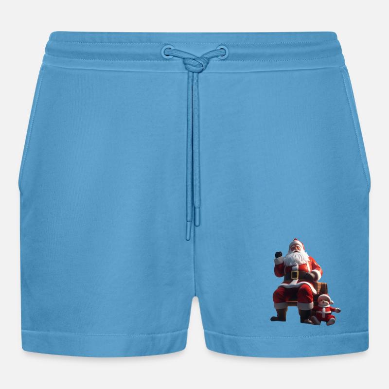 Noël 2 - Short bio décontracté court fabriqué en UE -  Sol Blue
