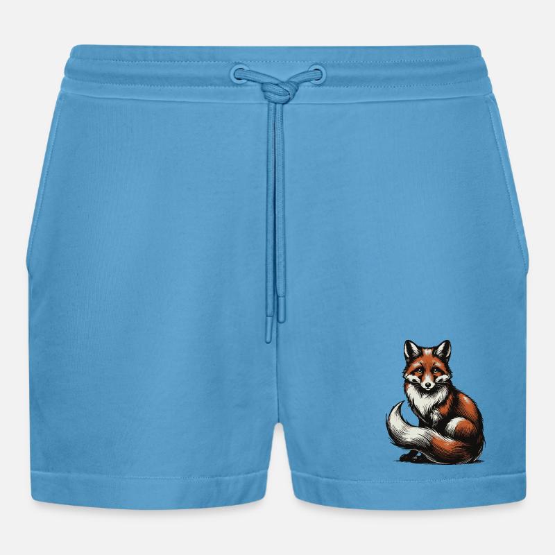 Fuchs - Organic Relaxed Cropped Shorts Made in EU - Sol Blue