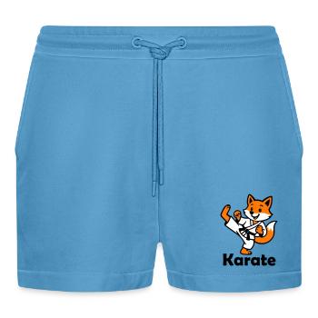 Karaté Renard - Short bio décontracté court fabriqué en UE -  Sol Blue - Devant