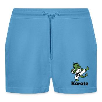 Karaté Dragon - Short bio décontracté court fabriqué en UE -  Sol Blue - Devant