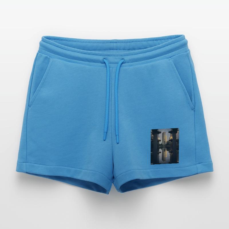 Caught Between the Bolts Organic Relaxed Cropped Shorts Made in EU