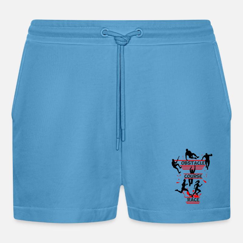 Course d’obstacles – Silhouette Full Action - Short bio décontracté court fabriqué en UE -  Sol Blue