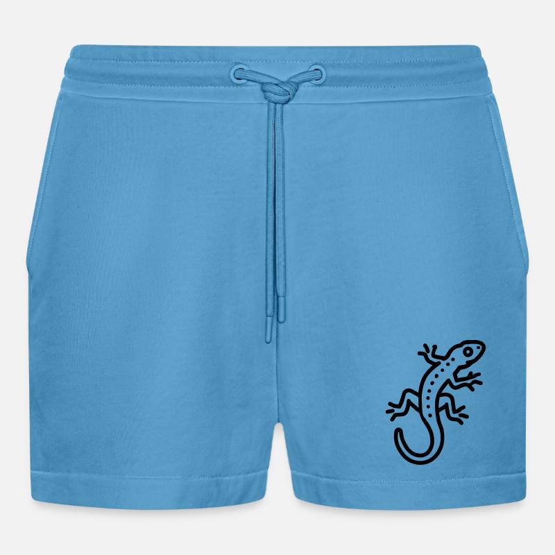 Eidechse - Organic Relaxed Cropped Shorts Made in EU -  Sol Blue
