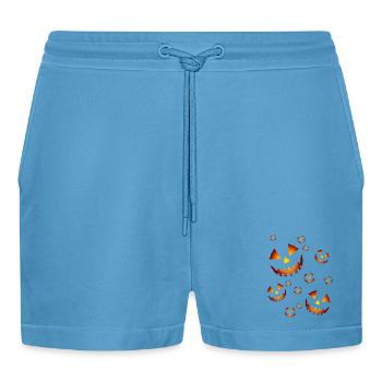 Kürbissen - Organic Relaxed Cropped Shorts Made in EU -  Sol Blue - Vorne