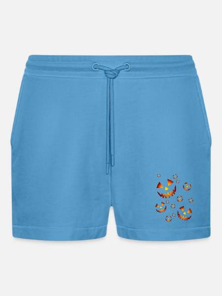 Kürbissen - Organic Relaxed Cropped Shorts Made in EU - Sol Blue